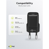 goobay Caricatore rapido USB-C Nano, PD, GaN, 20 Watt, Caricabatterie Nero