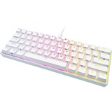 Corsair CH-9194114-DE - Tastatur tastiera USB Tedesco Bianco, Tastiera da gioco bianco, 60%, USB, Interruttore a chiave meccanica, LED RGB, Bianco