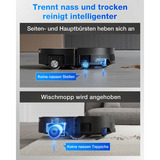 ECOVACS DEEBOT X11 OmniCyclone, Aspirazione robot Nero
