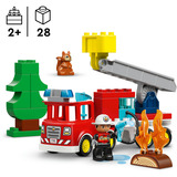 LEGO DUPLO Town Camion dei pompieri con tubo e pompiere, Giochi di costruzione Gioco Didattico per la Motricità Fine con Camion e Personaggio per 2+, Set da costruzione, 2 anno/i, Plastica, 28 pz, 622 g