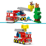 LEGO DUPLO Town Camion dei pompieri con tubo e pompiere, Giochi di costruzione Gioco Didattico per la Motricità Fine con Camion e Personaggio per 2+, Set da costruzione, 2 anno/i, Plastica, 28 pz, 622 g