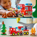 LEGO DUPLO Town Camion dei pompieri con tubo e pompiere, Giochi di costruzione Gioco Didattico per la Motricità Fine con Camion e Personaggio per 2+, Set da costruzione, 2 anno/i, Plastica, 28 pz, 622 g