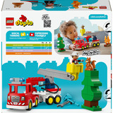 LEGO DUPLO Town Camion dei pompieri con tubo e pompiere, Giochi di costruzione Gioco Didattico per la Motricità Fine con Camion e Personaggio per 2+, Set da costruzione, 2 anno/i, Plastica, 28 pz, 622 g