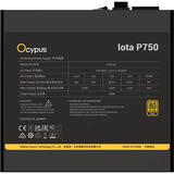 Ocypus Iota P750 Black, Alimentatore PC Nero