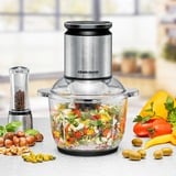 Rommelsbacher Tritatutto multifunzione MZ 600, Trituratore accaio/Nero