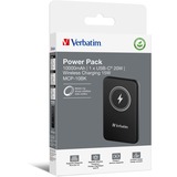 Verbatim Charge 'n' Go Polimeri di litio (LiPo) 10000 mAh Carica wireless Nero, Powerbank  Nero, 10000 mAh, Polimeri di litio (LiPo), Quick Charge 3.0, Carica wireless, Nero
