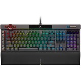 Corsair K100 RGB Mechanical Gaming tastiera USB QWERTZ Tedesco Nero, Tastiera da gioco Nero, Full-size (100%), USB, Interruttore a chiave meccanica, QWERTZ, LED RGB, Nero