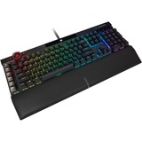 Corsair K100 RGB Mechanical Gaming tastiera USB QWERTZ Tedesco Nero, Tastiera da gioco Nero, Full-size (100%), USB, Interruttore a chiave meccanica, QWERTZ, LED RGB, Nero