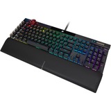 Corsair K100 RGB Mechanical Gaming tastiera USB QWERTZ Tedesco Nero, Tastiera da gioco Nero, Full-size (100%), USB, Interruttore a chiave meccanica, QWERTZ, LED RGB, Nero