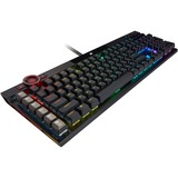 Corsair K100 RGB Mechanical Gaming tastiera USB QWERTZ Tedesco Nero, Tastiera da gioco Nero, Full-size (100%), USB, Interruttore a chiave meccanica, QWERTZ, LED RGB, Nero