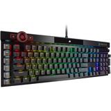 Corsair K100 RGB Mechanical Gaming tastiera USB QWERTZ Tedesco Nero, Tastiera da gioco Nero, Full-size (100%), USB, Interruttore a chiave meccanica, QWERTZ, LED RGB, Nero
