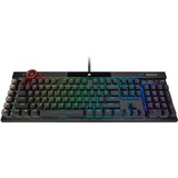 Corsair K100 RGB Mechanical Gaming tastiera USB QWERTZ Tedesco Nero, Tastiera da gioco Nero, Full-size (100%), USB, Interruttore a chiave meccanica, QWERTZ, LED RGB, Nero
