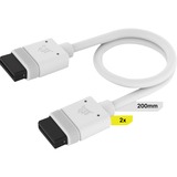 Corsair iCUE LINK Cavo, 200mm, dritto bianco