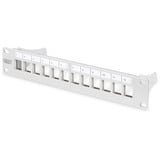 Digitus Pannello patch modulare, 12 porte, non equipaggiato, Patch Panel grigio