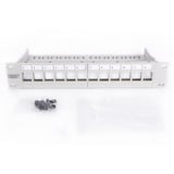 Digitus Pannello patch modulare, 12 porte, non equipaggiato, Patch Panel grigio