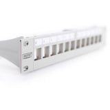 Digitus Pannello patch modulare, 12 porte, non equipaggiato, Patch Panel grigio