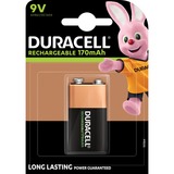 Duracell HR9V batteria per uso domestico 9V Nichel-Metallo Idruro (NiMH) 9V, Nichel-Metallo Idruro (NiMH), 9 V, 1 pz, 170 mAh, Oro, Verde