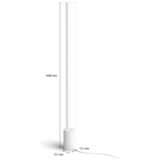Philips Lampada da terra Signe gradient, Luce LED bianco, Philips Hue White and Color ambiance Lampada da terra Signe gradient, Illuminazione intelligente a pavimento, Bluetooth/Zigbee, Bianco, LED, Alluminio, Lampadina/e non sostituibile/i