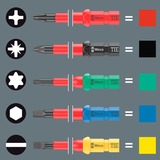 Wera Kraftform Kompakt Turbo i Imperial 1 Tool Finder, 16 pezzi, chiave combinata   rosso/Giallo