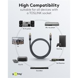 goobay Cavo Toslink Plus Nero/Argento
