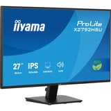 iiyama ProLite X2792HSU-B1 Monitor PC 68,6 cm (27") 1920 x 1080 Pixel Full HD LED Nero, Monitor LED Nero (opaco), 68,6 cm (27"), 1920 x 1080 Pixel, Full HD, LED, 3 ms, Nero