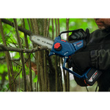 Bosch Sega per potatura a batteria GKE 18V-15 Professional solo, 18 Volt, Sega a catena blu