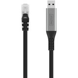 Digitus Cavo Ethernet USB-A 3.2 Gen1 > RJ-45, 1Gbit/s, Adattatore Nero