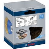 Bosch 1 608 614 020 accessorio per smerigliatrice Spazzola a forma di tazza, Pennello Spazzola a forma di tazza, Metallo, Di metalli non ferrosi, 7 cm, Ogni marca, GGS 6 S Professional, Rosso, Argento