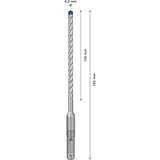 Bosch Expert Punta per martelli SDS plus-7X, Trapano Martello perforatore, Hammer drill bit, 6 mm, 165 mm, Cemento, Pietra, 10 cm