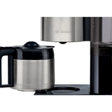 Bosch TKA8A683 macchina per caffè Automatica/Manuale Macchina da caffè con filtro 1,1 L, Macchina fa filtro nero lucido/in acciaio inox, Macchina da caffè con filtro, 1,1 L, Caffè macinato, 1100 W, Nero, Acciaio inox
