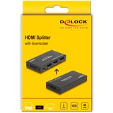 DeLOCK Splitter HDMI 1 x HDMI ingresso a 2 x HDMI uscita 4K 60 Hz Nero