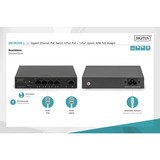 Digitus 4+1 porte Gigabit PoE, Interruttore Nero