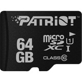 Patriot PSF64GMDC10 memoria flash 64 GB MicroSDXC UHS-I Classe 10, Scheda di memoria Nero, 64 GB, MicroSDXC, Classe 10, UHS-I, 80 MB/s, Class 1 (U1)