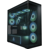 ARCTIC Xtender Black (Tinted Glass) Midi Tower Nero, Chassis Tower Nero (opaco), Midi Tower, PC, Nero, EATX, Metallo, Vetro temperato, Gaming