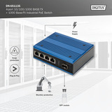Digitus Switch PoE Gigabit 4P Ind. Non gestito 1xSFP, Interruttore 