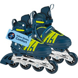 HUDORA Pattini in linea Comfort Mis. 29-34 blu/Giallo