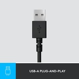Logitech LGT-H390 Cuffie e auricolari, Headset Nero, Cablato, Ufficio, 20 - 20000 Hz, 197 g, Auricolare, Nero, Vendita al dettaglio