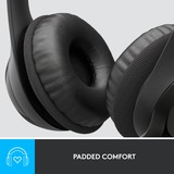 Logitech LGT-H390 Cuffie e auricolari, Headset Nero, Cablato, Ufficio, 20 - 20000 Hz, 197 g, Auricolare, Nero, Vendita al dettaglio