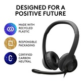Logitech LGT-H390 Cuffie e auricolari, Headset Nero, Cablato, Ufficio, 20 - 20000 Hz, 197 g, Auricolare, Nero, Vendita al dettaglio