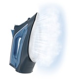 Rowenta Express Steam, Ferro da stiro grigio scuro/Blu, Ferro da stiro a secco e a vapore, Piastra Microsteam 300 Laser, 2 m, 160 g/min, Blu, 40 g/min
