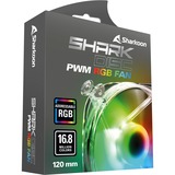 Sharkoon Shark Disc PWM Case per computer Ventilatore 12 cm Trasparente 1 pz, Ventola trasparente, Ventilatore, 12 cm, 400 Giri/min, 1400 Giri/min, 24,8 dB, 82,35 m³/h