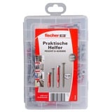 fischer Aiuti pratici Umido & Esterno, Acciaio inossidabile, Tassello grigio chiaro/Rosso