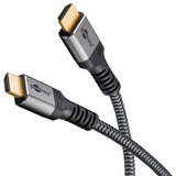 goobay Plus Cavo HDMI ad alta velocità, 8K @ 60Hz grigio