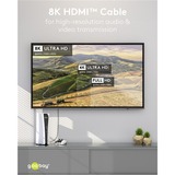 goobay Plus Cavo HDMI ad alta velocità, 8K @ 60Hz grigio