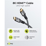goobay Plus Cavo HDMI ad alta velocità, 8K @ 60Hz grigio