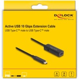 DeLOCK Cavo di prolunga attivo USB 3.2 Gen 2, connettore USB-C > presa USB-C Nero