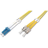 Digitus Cavo patch LWL, duplex, connettore LC > ST, monomodale OS2 giallo