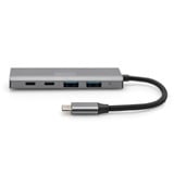 Digitus USB-C 4 porte 2x USB A + 2x USB-C, Hub USB argento