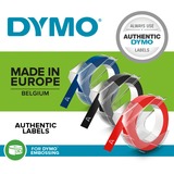 Dymo 3D Nastro Etichette a Rilievo Autoadesive | Rotoli da 9 mm x 3 m | stampa bianca su nerorosso e blu |Per Omega e Junior etichettatrice a rilievo| Confezione da 3, Nastro di scrittura Belgio, 3 m, 3 pz, 89 mm, 105 mm, 50 mm