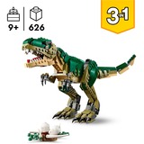 LEGO Creator 3 in 1 31151 T. Rex, Dinosauro Giocattolo Trasformabile in Triceratopo e Pterodattilo, Giochi per Bambini 9+, Giochi di costruzione Dinosauro Giocattolo Trasformabile in Triceratopo e Pterodattilo, Giochi per Bambini 9+, Set da costruzione, 9 anno/i, Plastica, 626 pz, 953 g